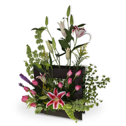 BIENVENIDO | Arreglo Floral Orquídeas, Callas y Rosas - Envío de Arreglos florales Laurel Floristería