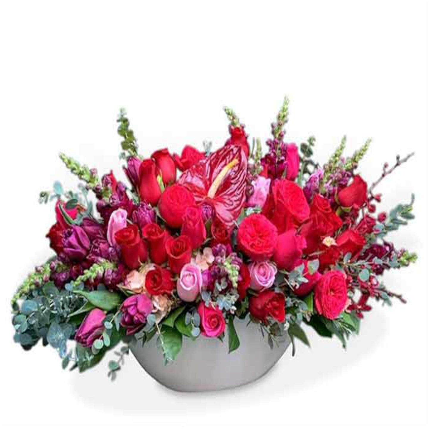 Armoniosa composición de Rosas Premium| GENOVA