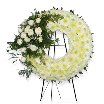 arreglos florales de coronas para difuntos