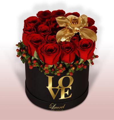Arreglo floral de Rosas Rojas y Orquídea | MY SOUL - Envío de Arreglos florales Laurel Floristería