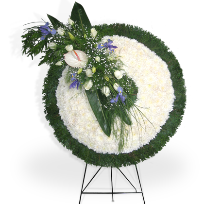 corona de flores para difuntos