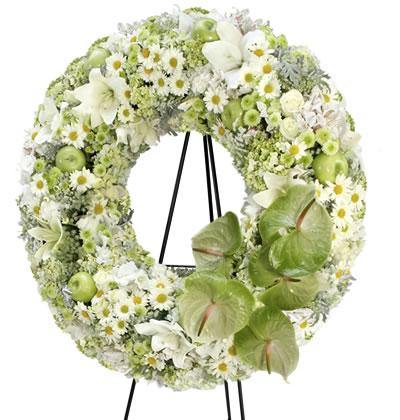 corona de flores para difunto