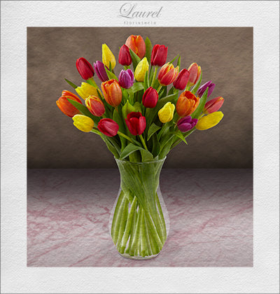 Coloridos Tulipanes en Cristal | CHIARA