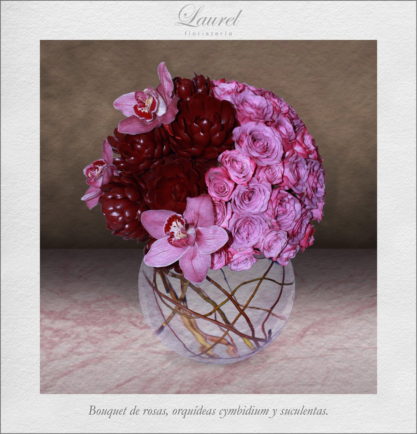 Sofisticadas Orquídeas y rosas premium | SINCERO - Envío de Arreglos florales Laurel Floristería