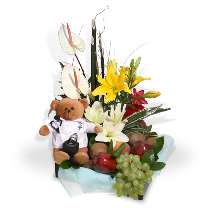 Canasta Frutal para enfermo | ARZT - Envío de Arreglos florales Laurel Floristería